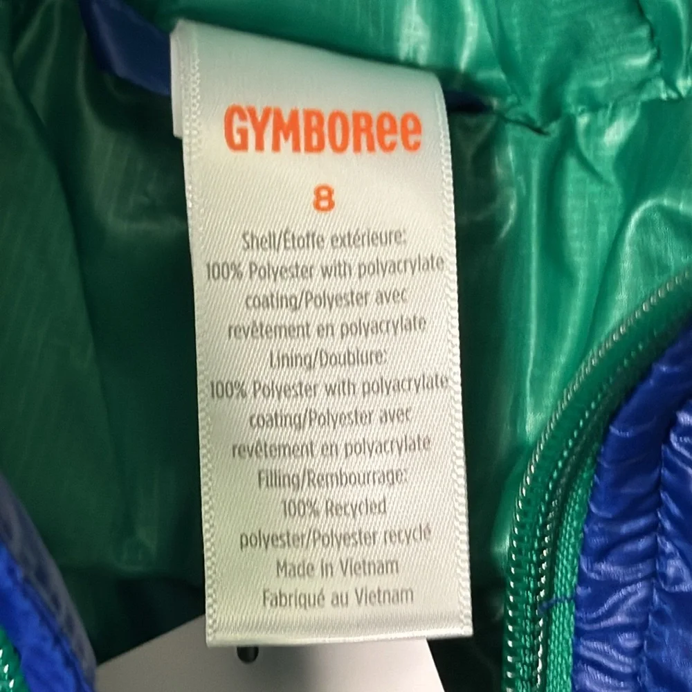 Gymboree Blue Quilted‎ Puffer Jacket Size 8